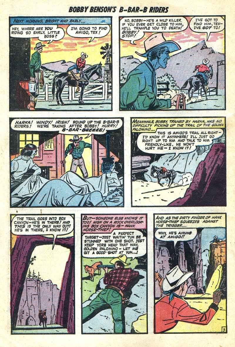 Read online Bobby Benson's B-Bar-B Riders comic -  Issue #3 - 22