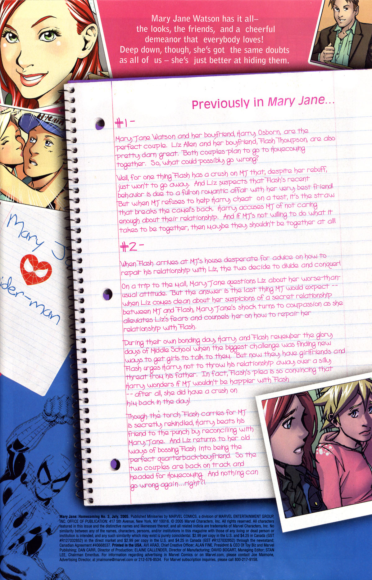 Read online Mary Jane: Homecoming comic -  Issue #3 - 2