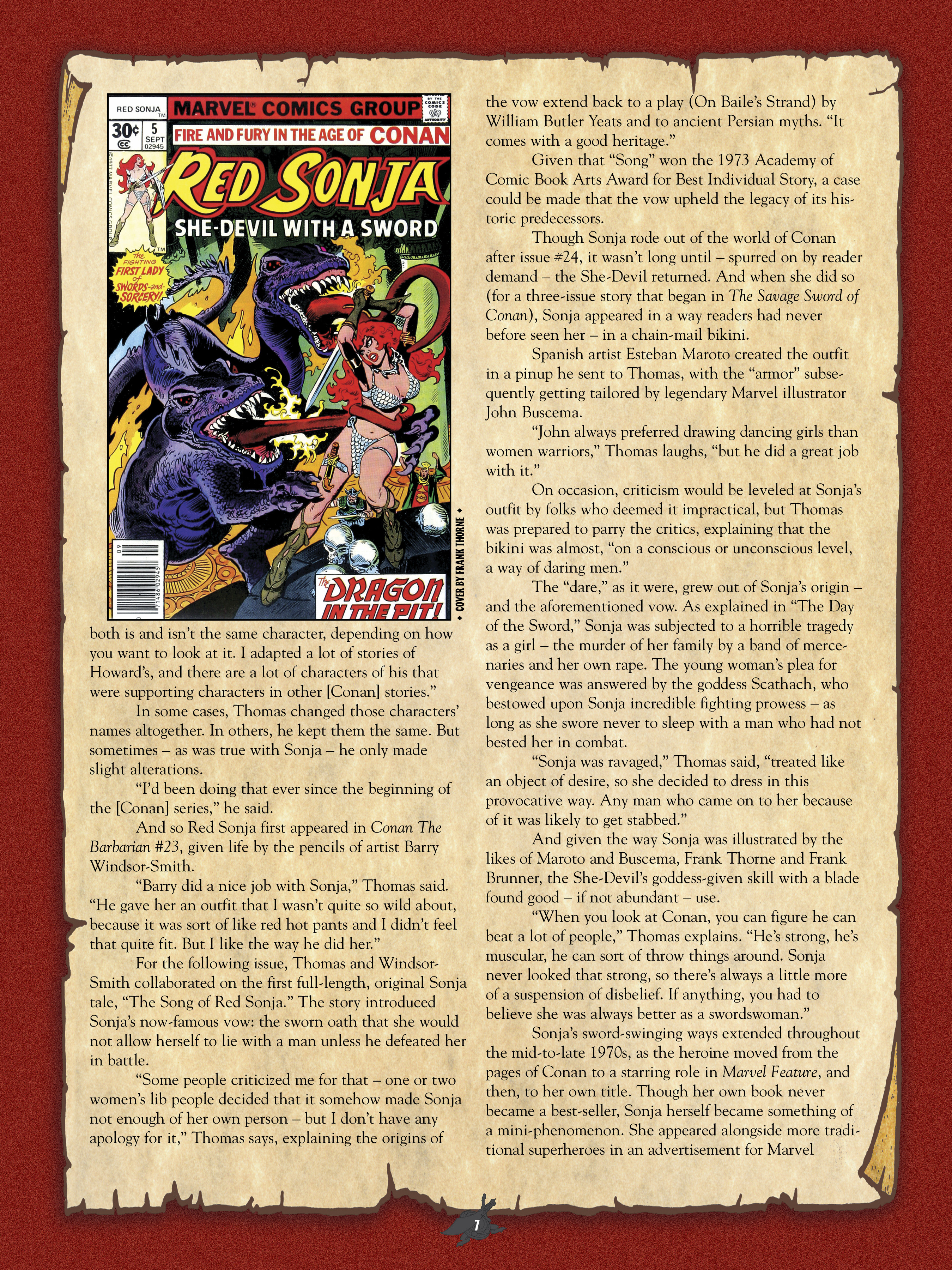 Read online The Art of Red Sonja comic -  Issue # TPB 1 (Part 1) - 8