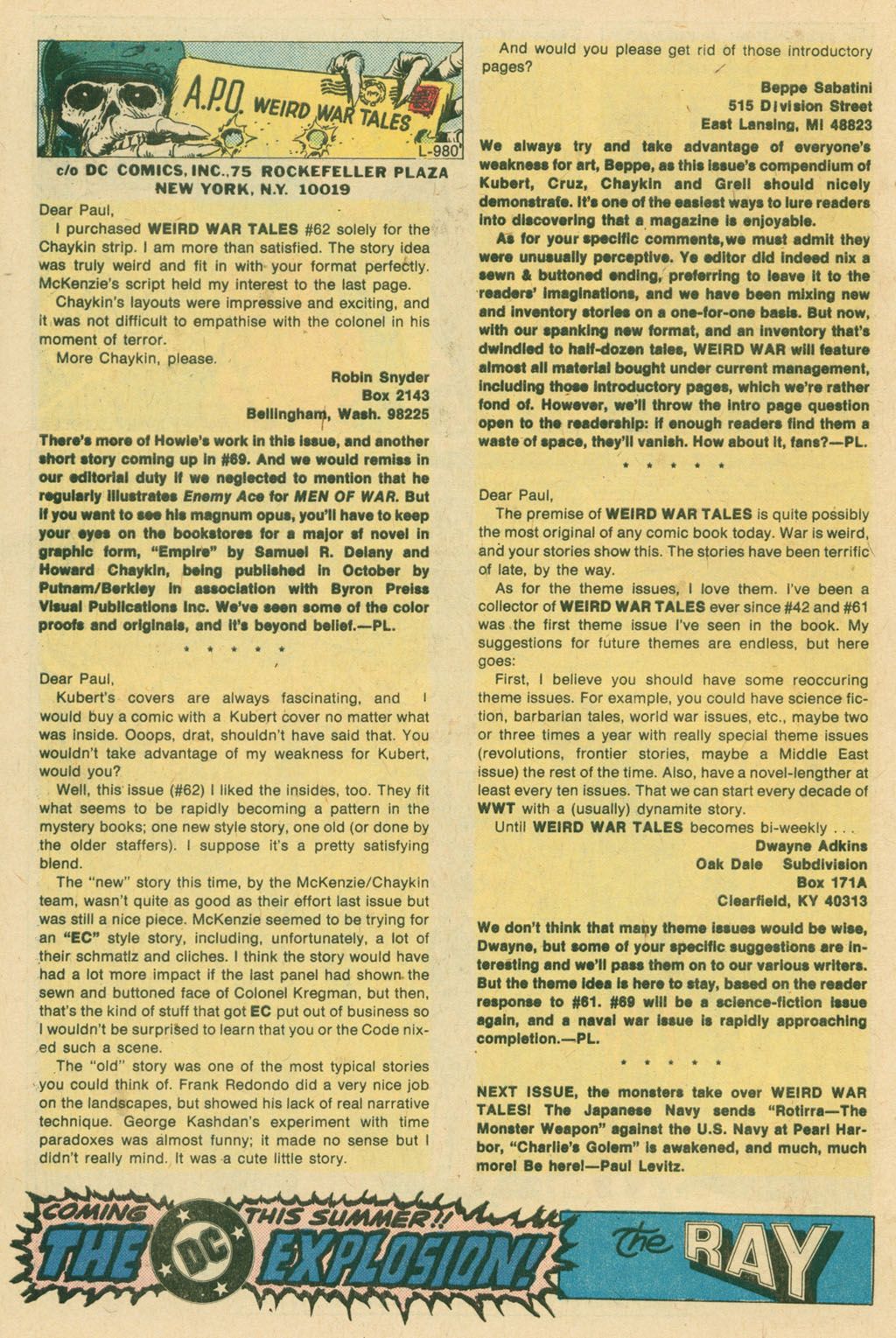 Read online Weird War Tales (1971) comic -  Issue #67 - 40
