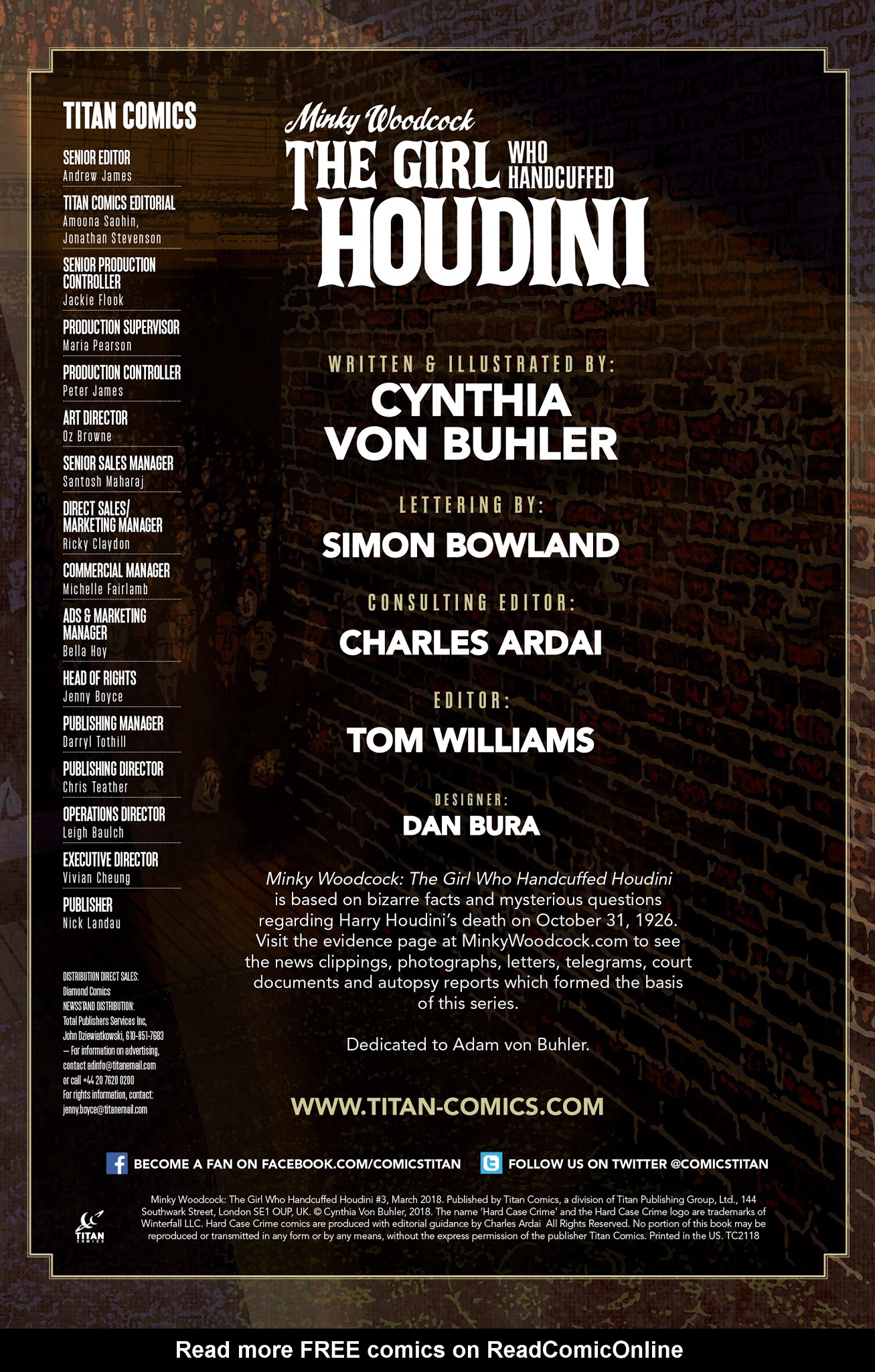 Read online Minky Woodcock: The Girl who Handcuffed Houdini comic -  Issue #3 - 3