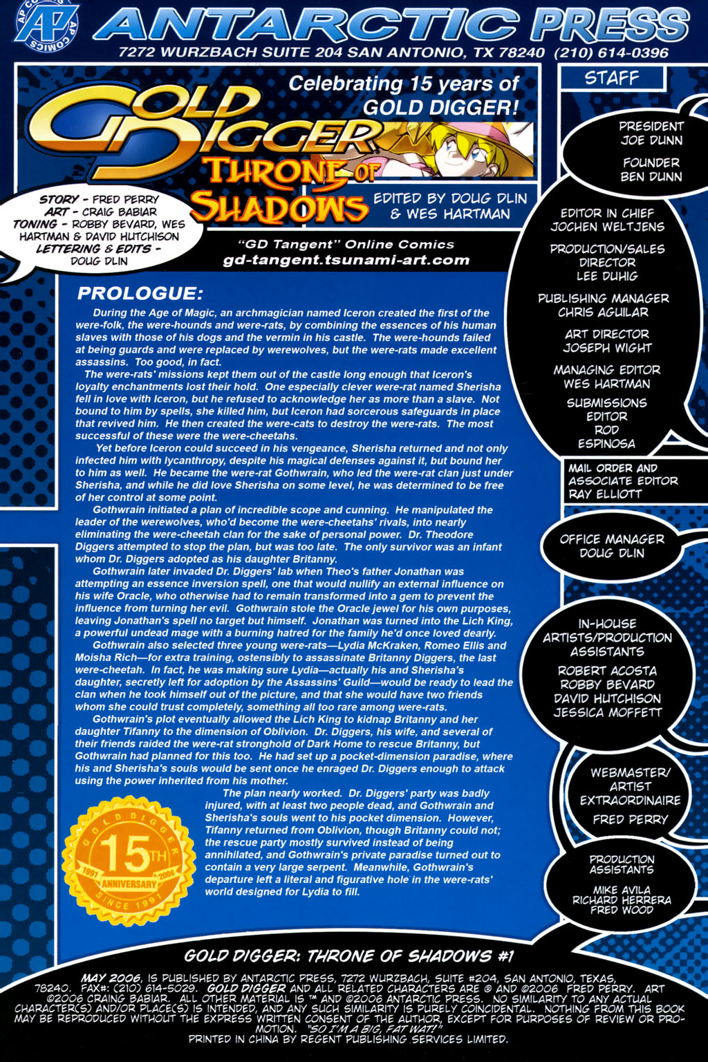 Read online Gold Digger: Throne of Shadows comic -  Issue #1 - 3