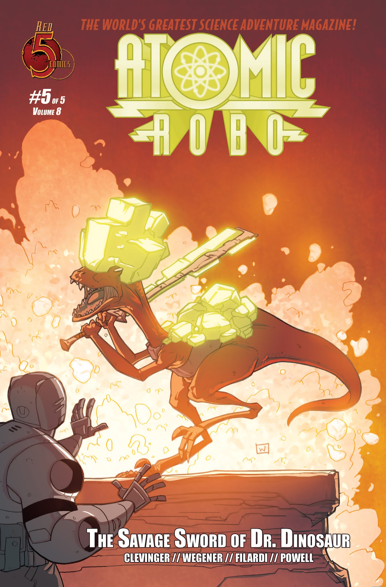 Read online Atomic Robo and the Savage Sword of Dr. Dinosaur comic -  Issue #5 - 1