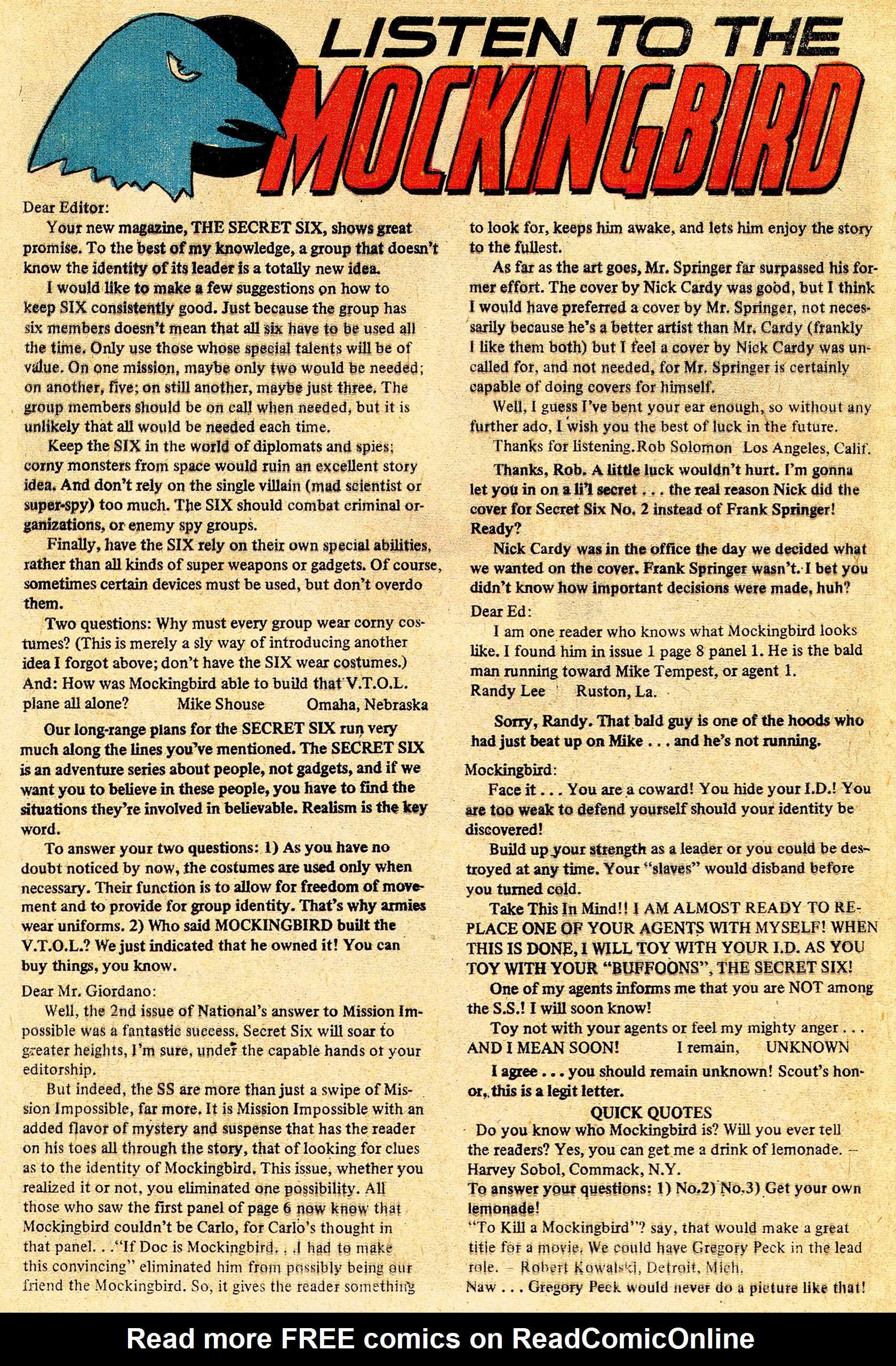Read online Secret Six (1968) comic -  Issue #4 - 31