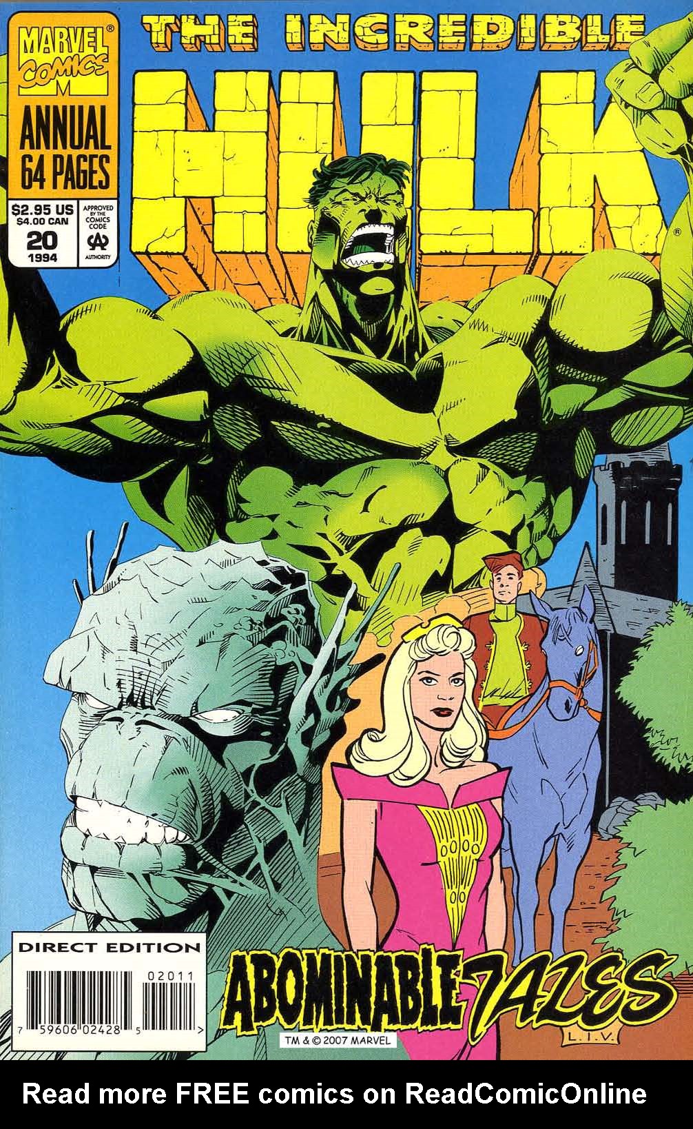 Read online The Incredible Hulk Annual comic -  Issue #20 - 1