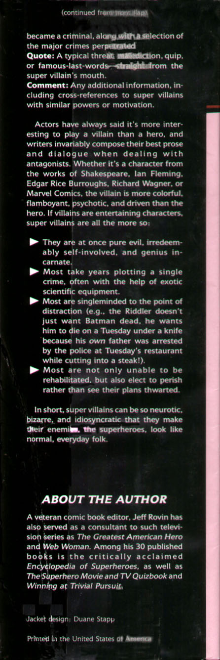 Read online The Encyclopedia of Super Villains comic -  Issue # TPB (Part 2) - 207