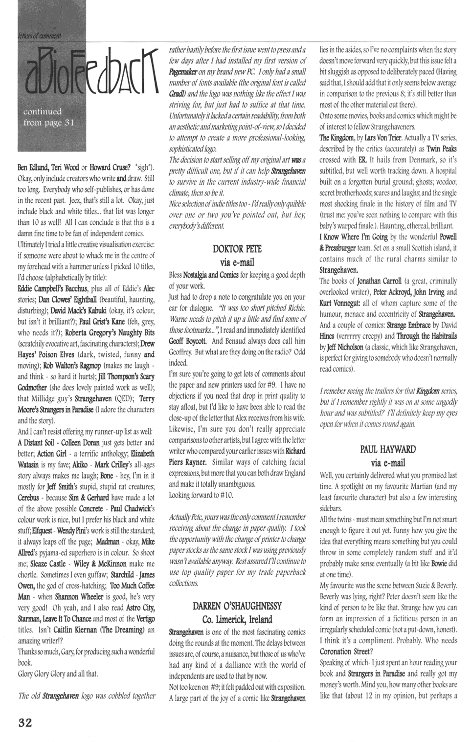 Read online Strangehaven comic -  Issue #11 - 32