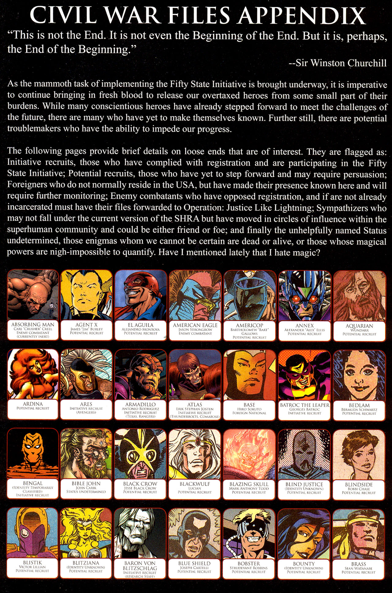 Read online Civil War: Battle Damage Report comic -  Issue # Full - 63