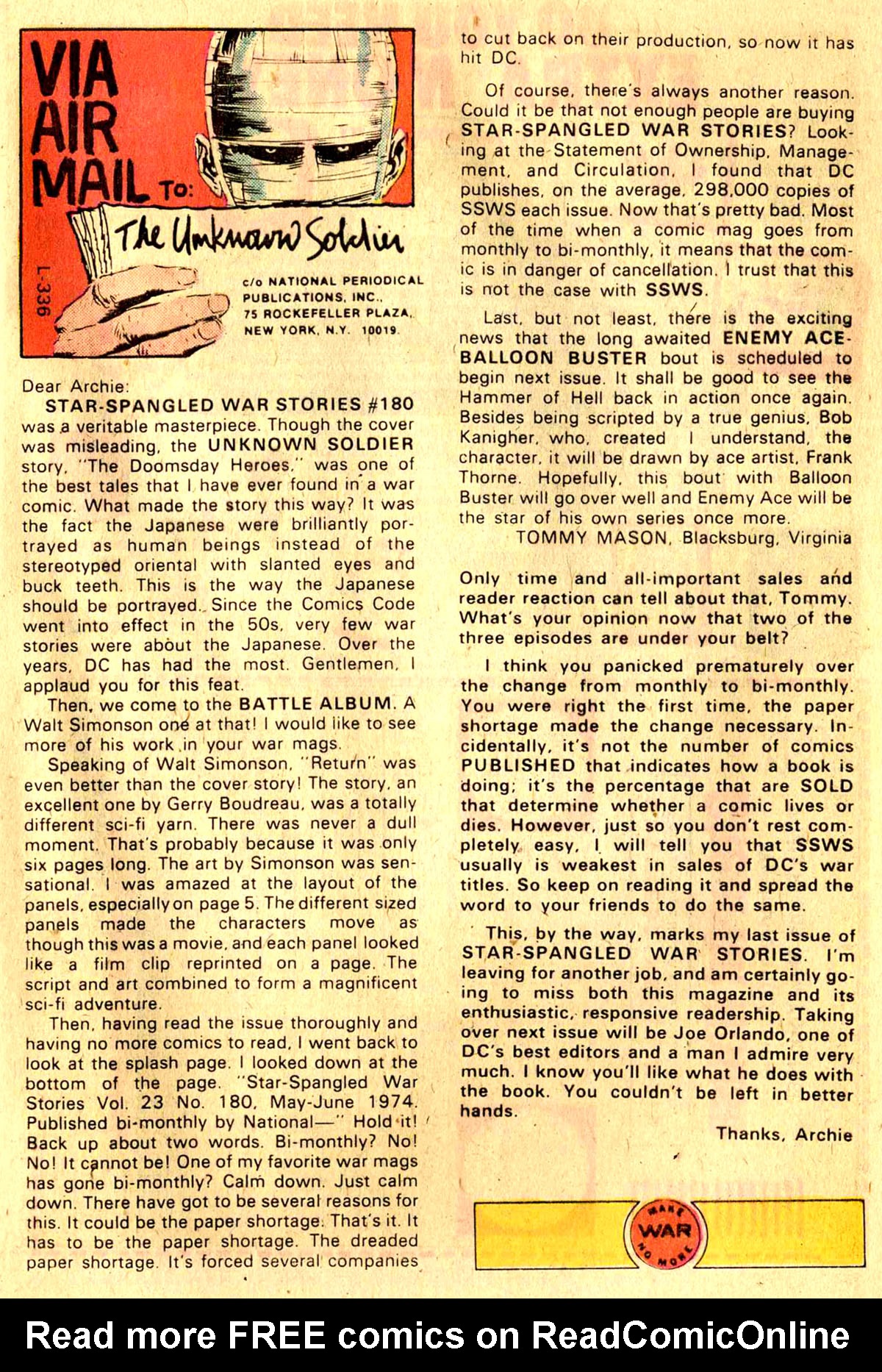 Read online Star Spangled War Stories (1952) comic -  Issue #182 - 31
