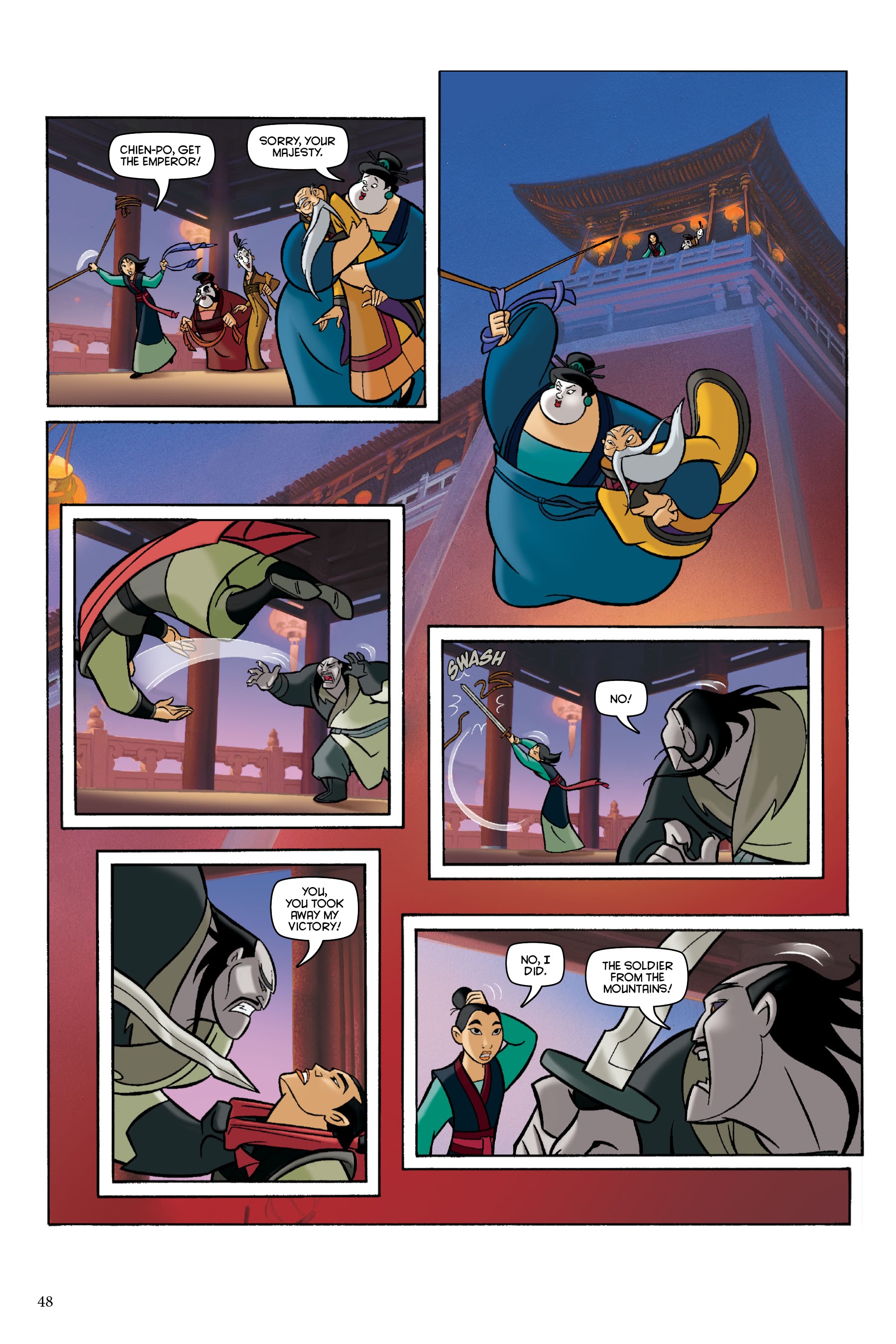 Read online Disney Mulan: The Story of the Movie in Comics comic -  Issue # TPB - 48