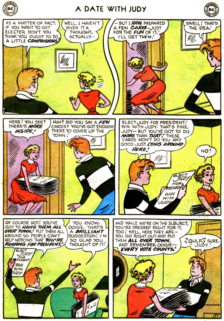 Read online A Date with Judy comic -  Issue #58 - 5