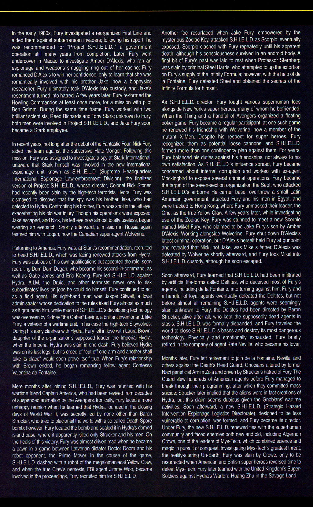 Read online The Official Handbook of the Marvel Universe: Marvel Knights comic -  Issue # Full - 22
