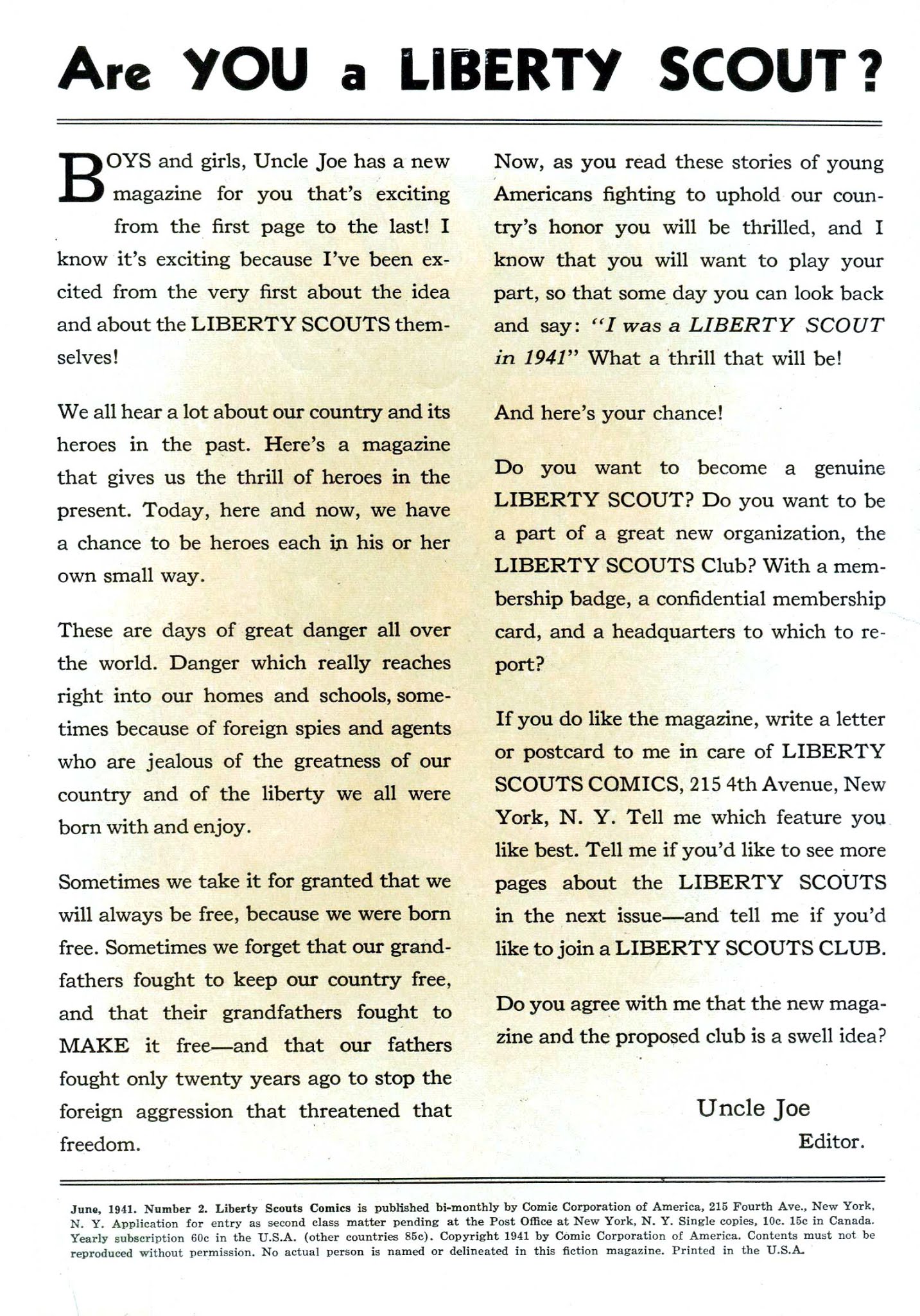 Read online Liberty Scouts Comics comic -  Issue #2 - 2