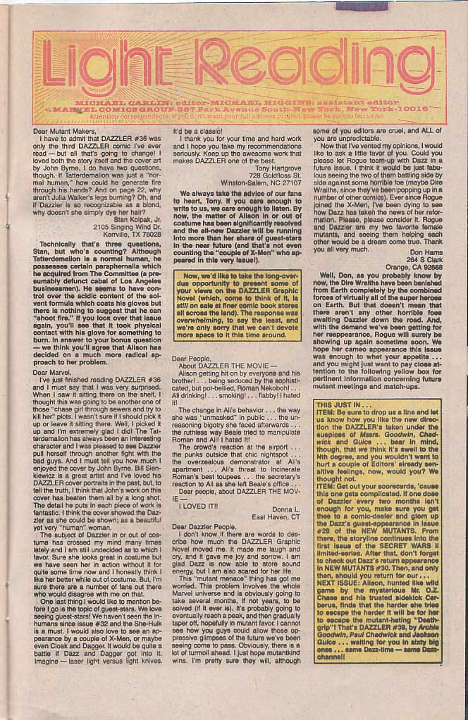 Read online Dazzler (1981) comic -  Issue #38 - 24