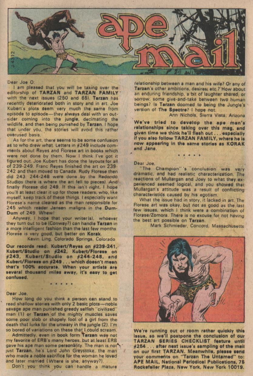 Read online Tarzan (1972) comic -  Issue #252 - 19