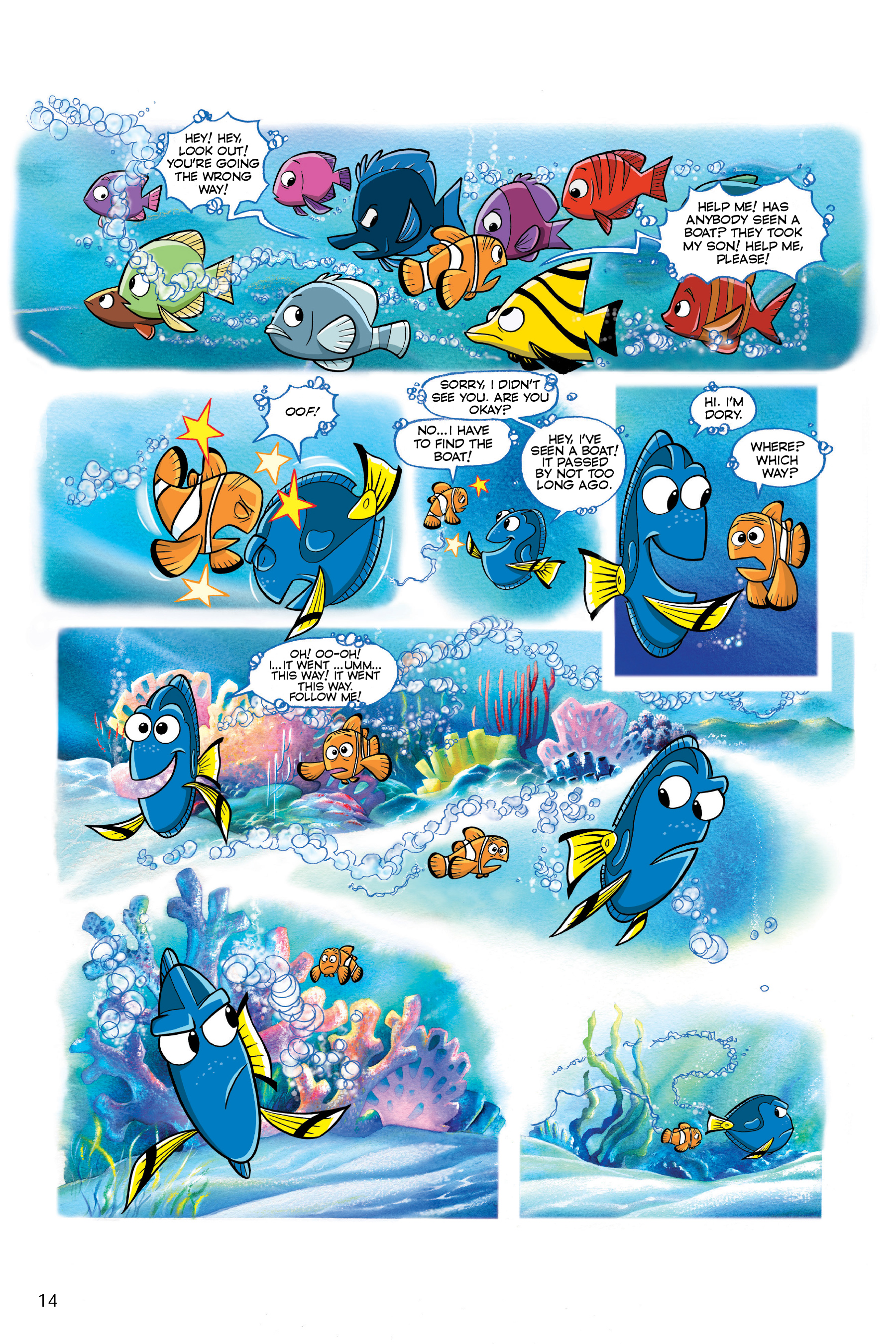 Read online Disney/PIXAR Finding Nemo and Finding Dory: The Story of the Movies in Comics comic -  Issue # TPB - 14