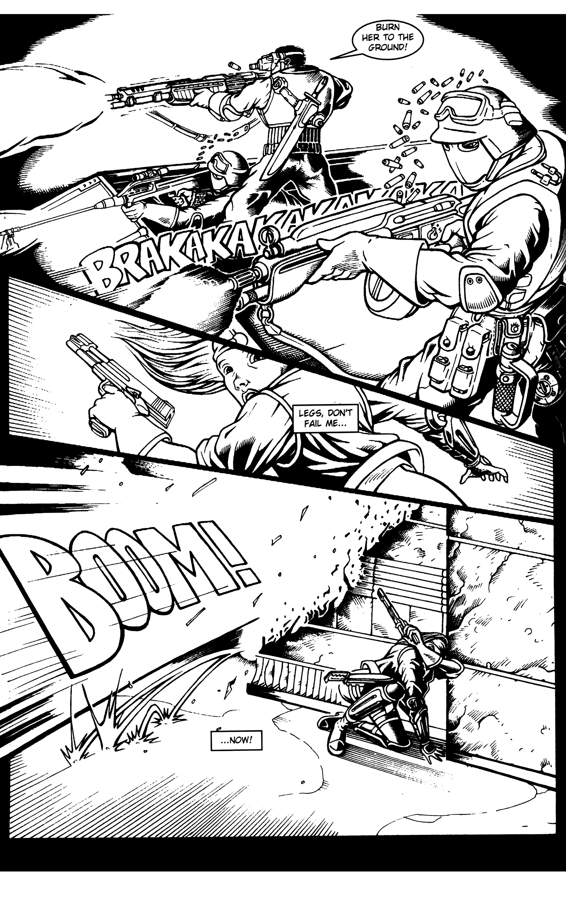Read online Warrior Nun: Black & White comic -  Issue #18 - 12