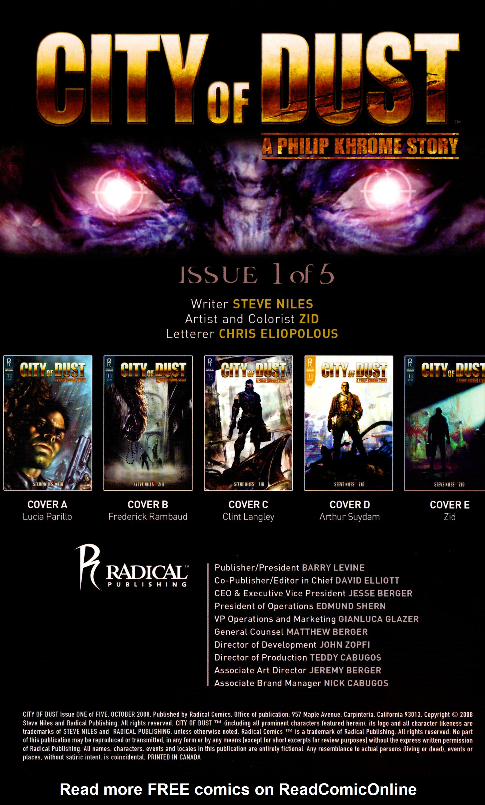 Read online City of Dust comic -  Issue #1 - 2