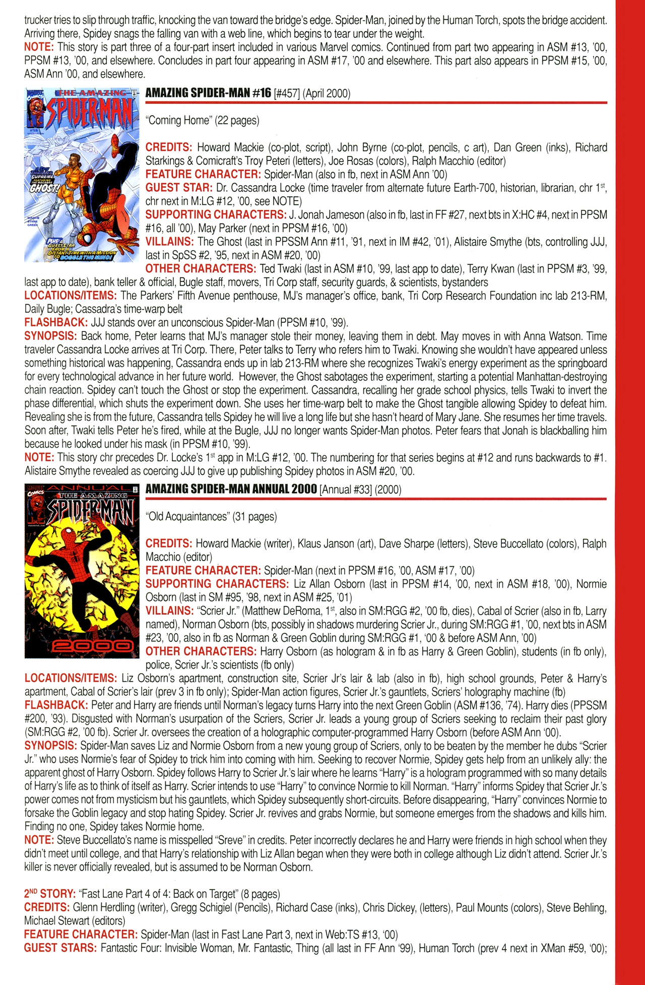 Read online Official Index to the Marvel Universe comic -  Issue #11 - 15