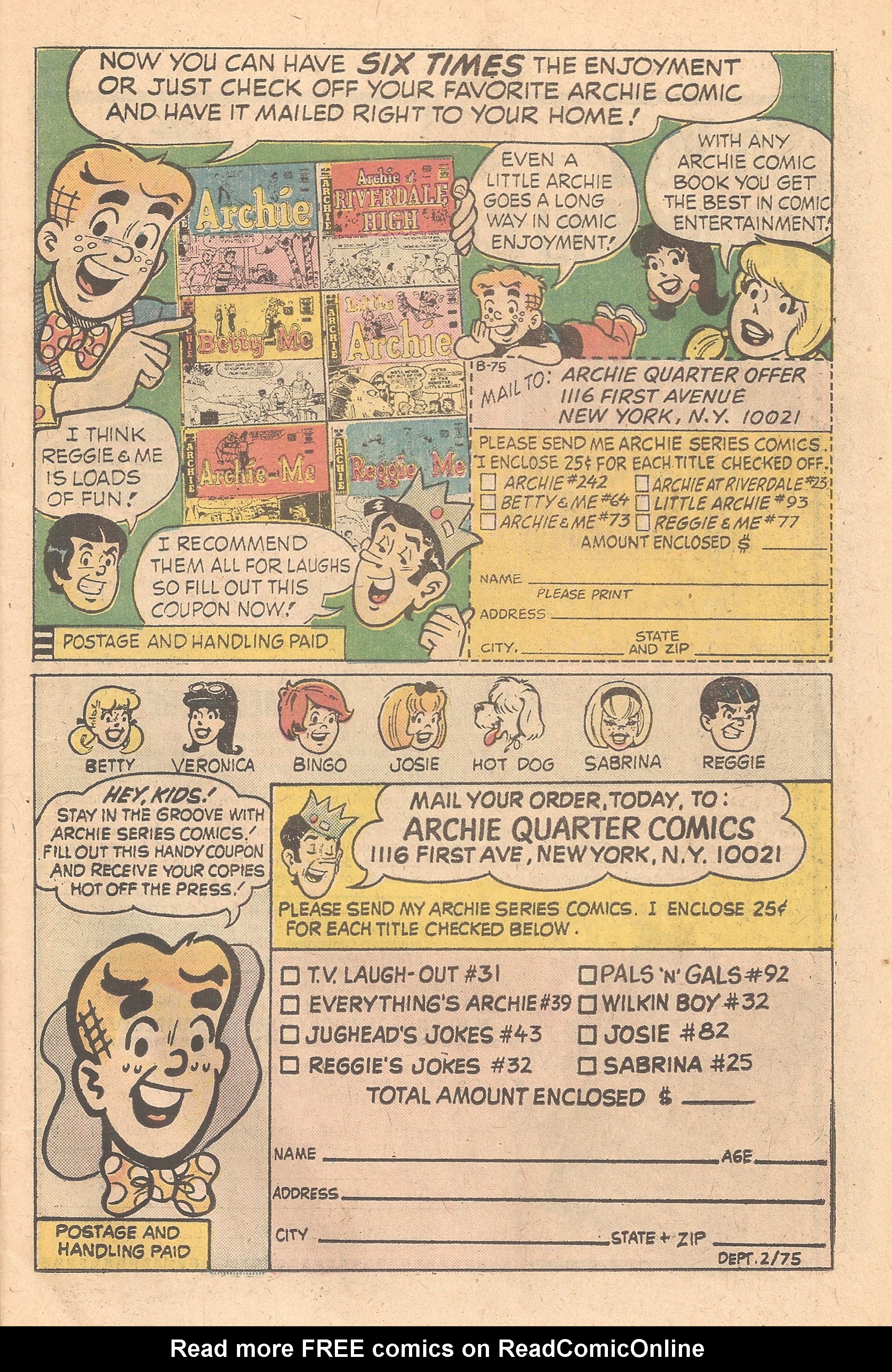 Read online Archie Giant Series Magazine comic -  Issue #232 - 11
