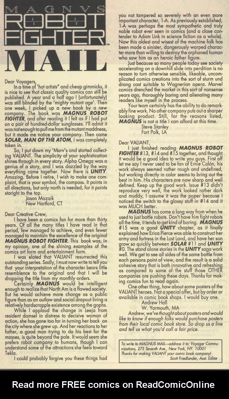 Read online Magnus Robot Fighter (1991) comic -  Issue #17 - 24