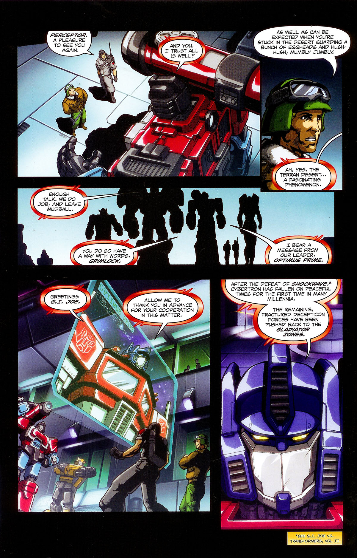 Read online G.I. Joe vs. The Transformers III: The Art of War comic -  Issue #1 - 9