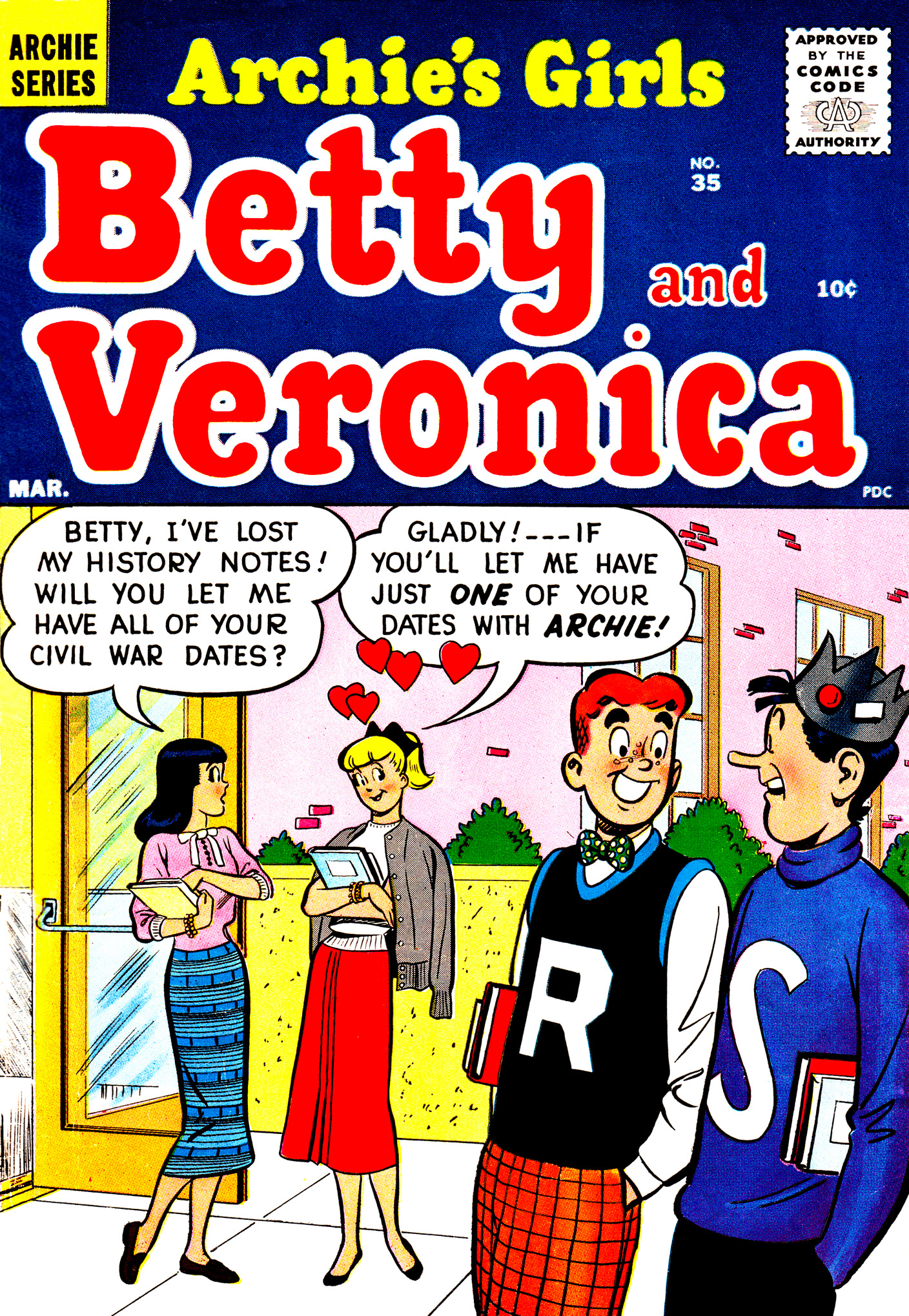 Read online Archie's Girls Betty and Veronica comic -  Issue #35 - 1