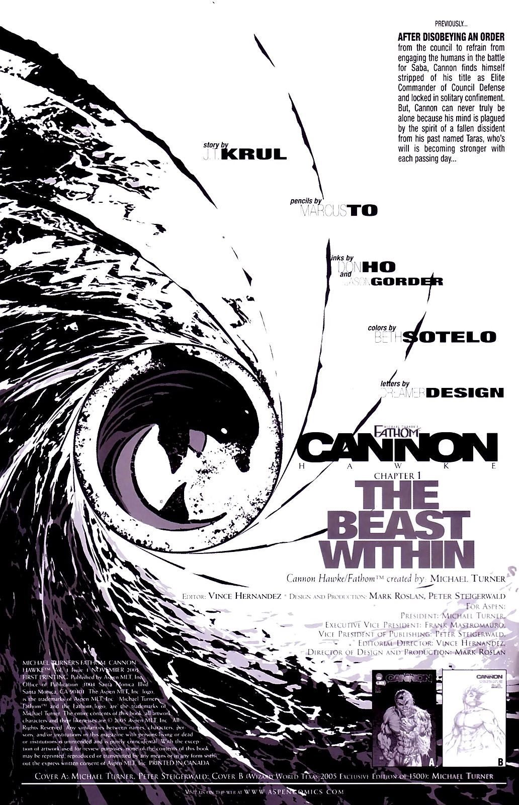 Read online Fathom: Cannon Hawke comic -  Issue #1 - 2