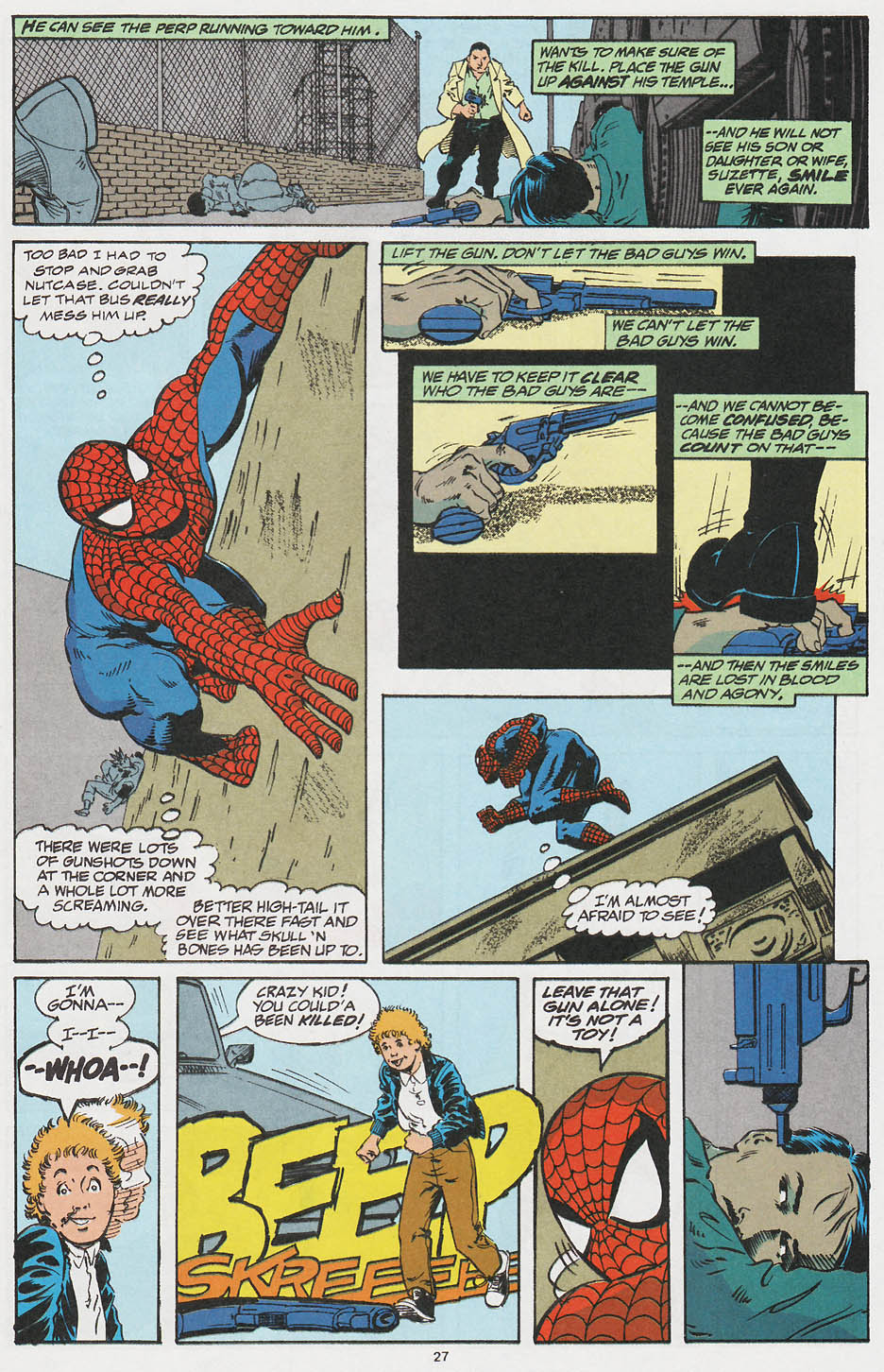 Read online Spider-Man (1990) comic -  Issue #27 - There's Something About A Gun Part 1 - 21