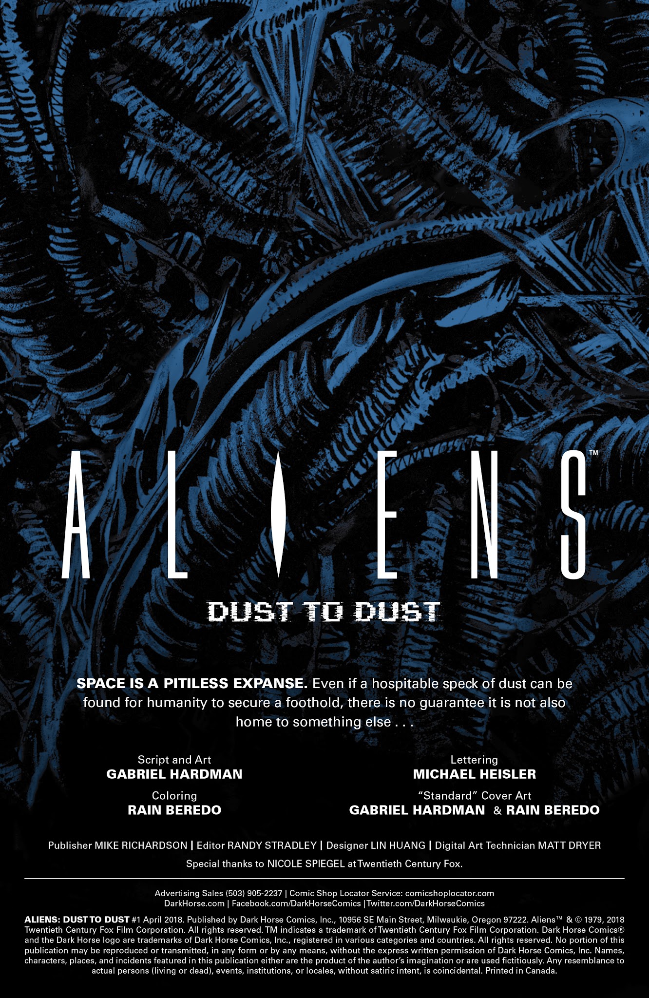 Read online Aliens: Dust To Dust comic -  Issue #1 - 2