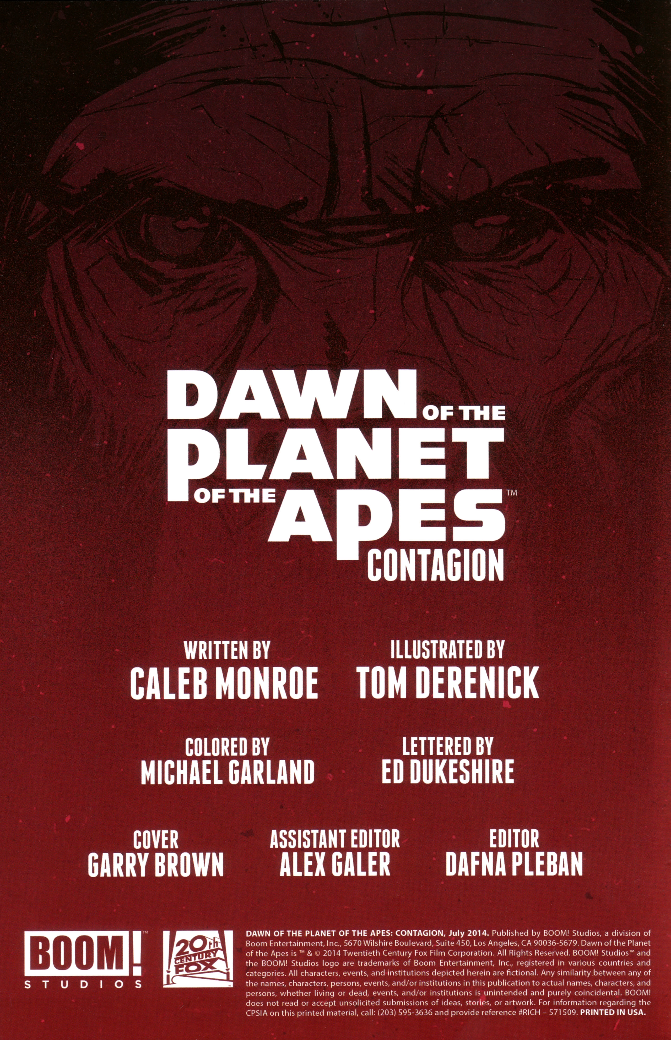 Read online Dawn of the Planet of the Apes:Contagion comic -  Issue # Full - 2