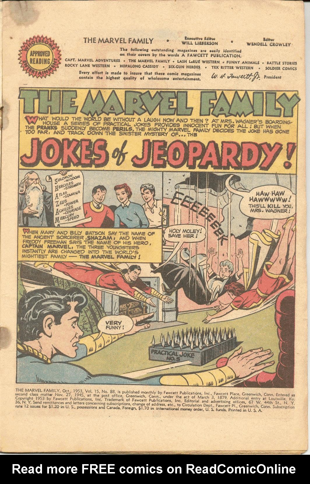 Read online The Marvel Family comic -  Issue #88 - 3