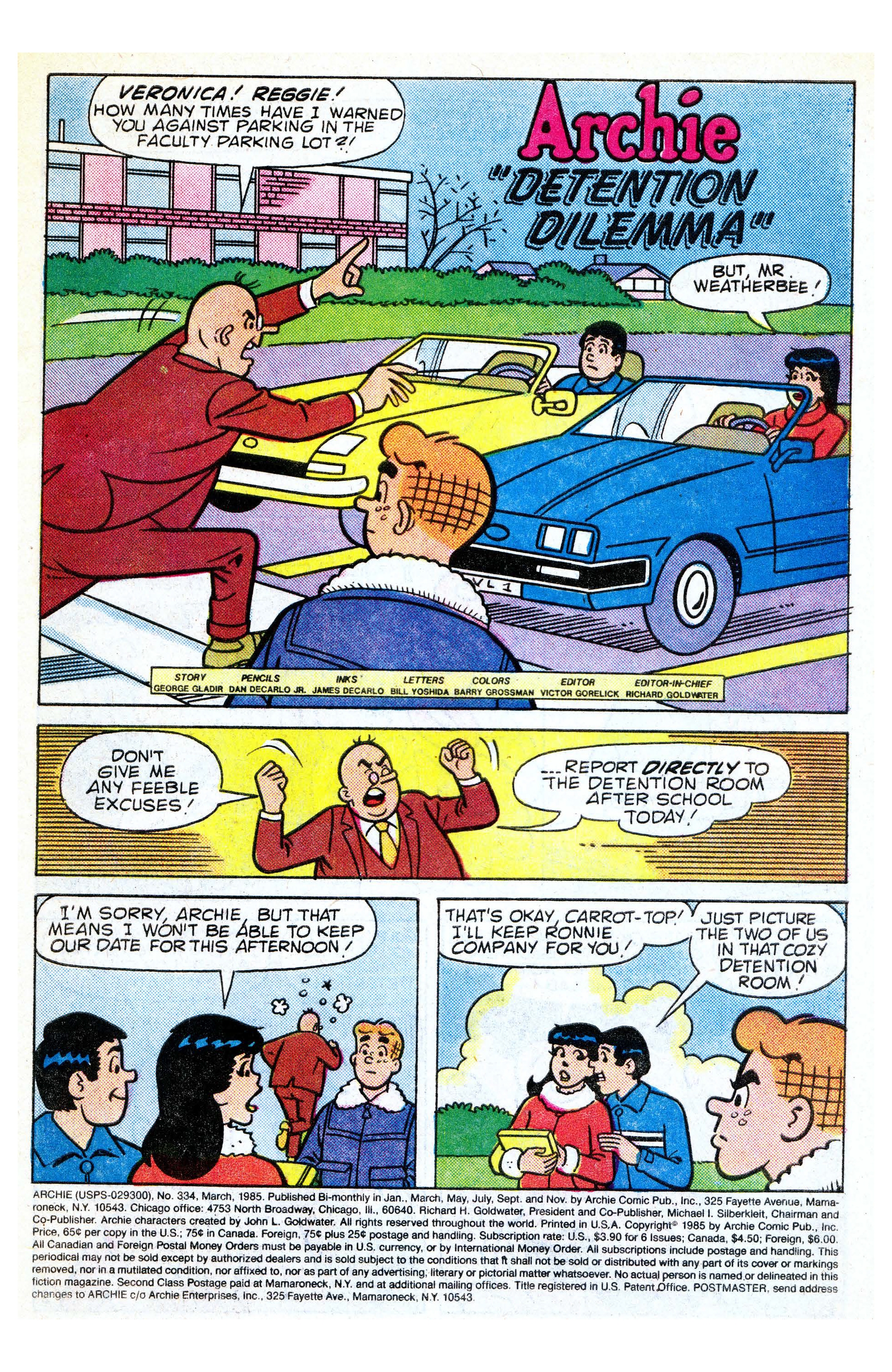 Read online Archie (1960) comic -  Issue #334 - 2