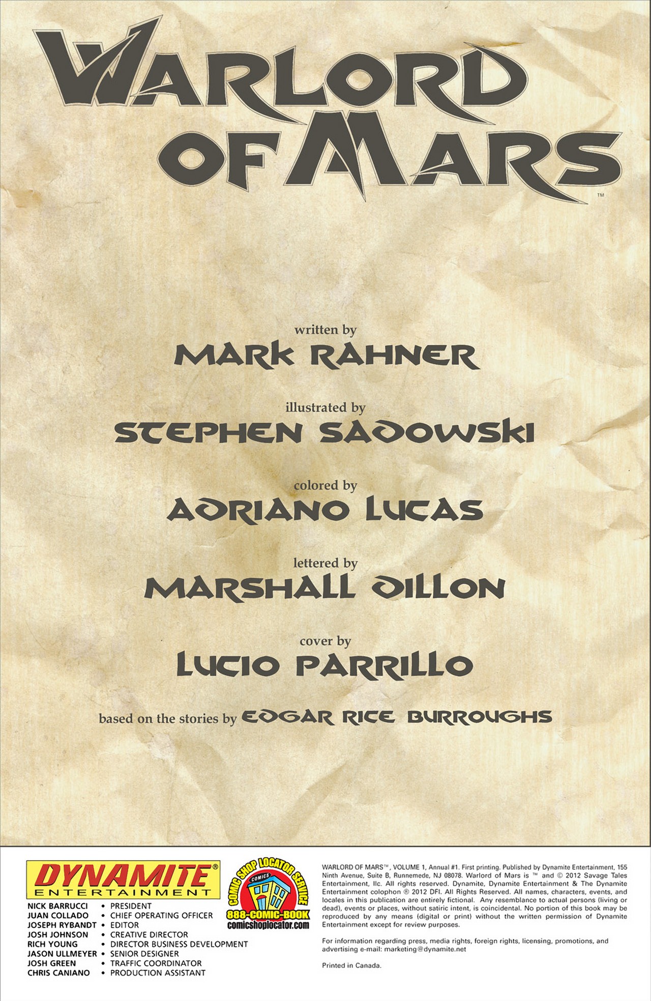 Read online Warlord of Mars comic -  Issue # _Annual 1 - 2