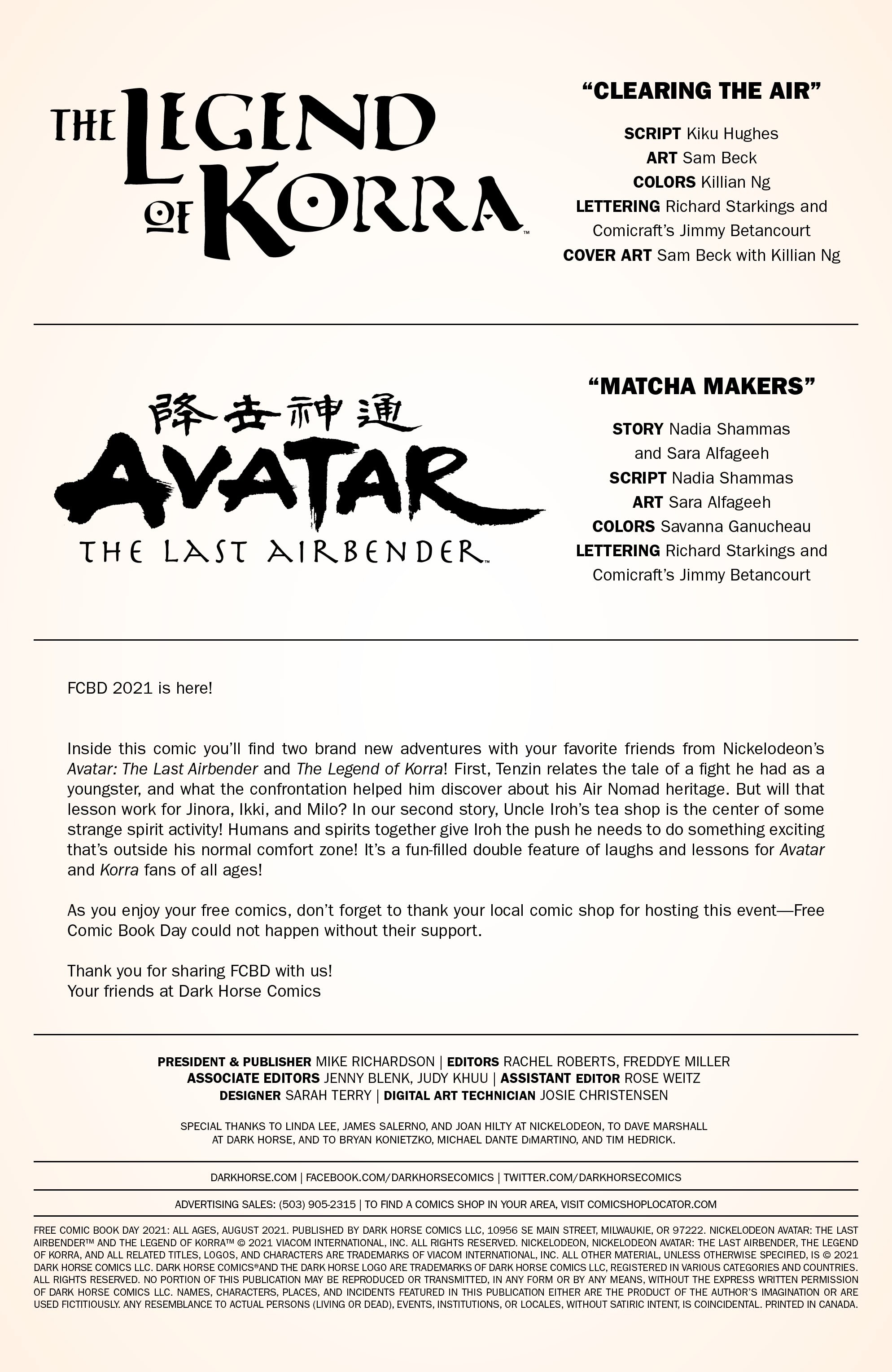 Read online Free Comic Book Day 2021 comic -  Issue # Avatar - The Last Airbender - The Legend of Korra - 2