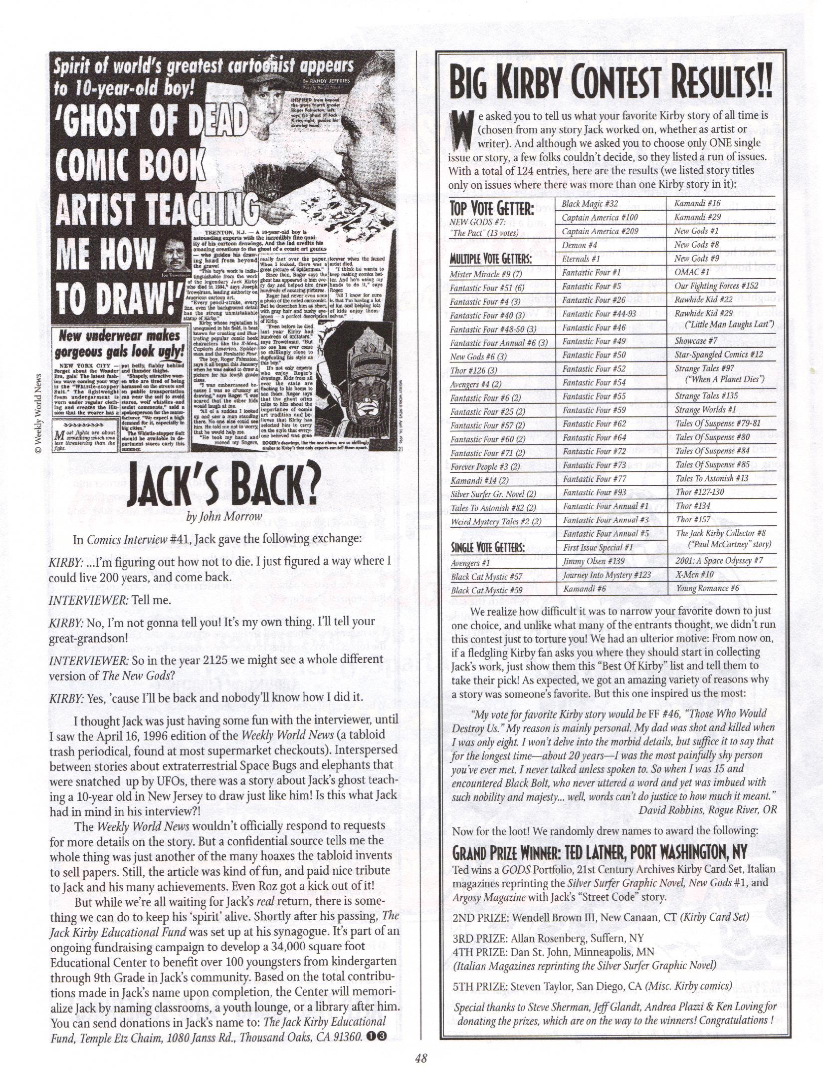 Read online The Jack Kirby Collector comic -  Issue #13 - 48