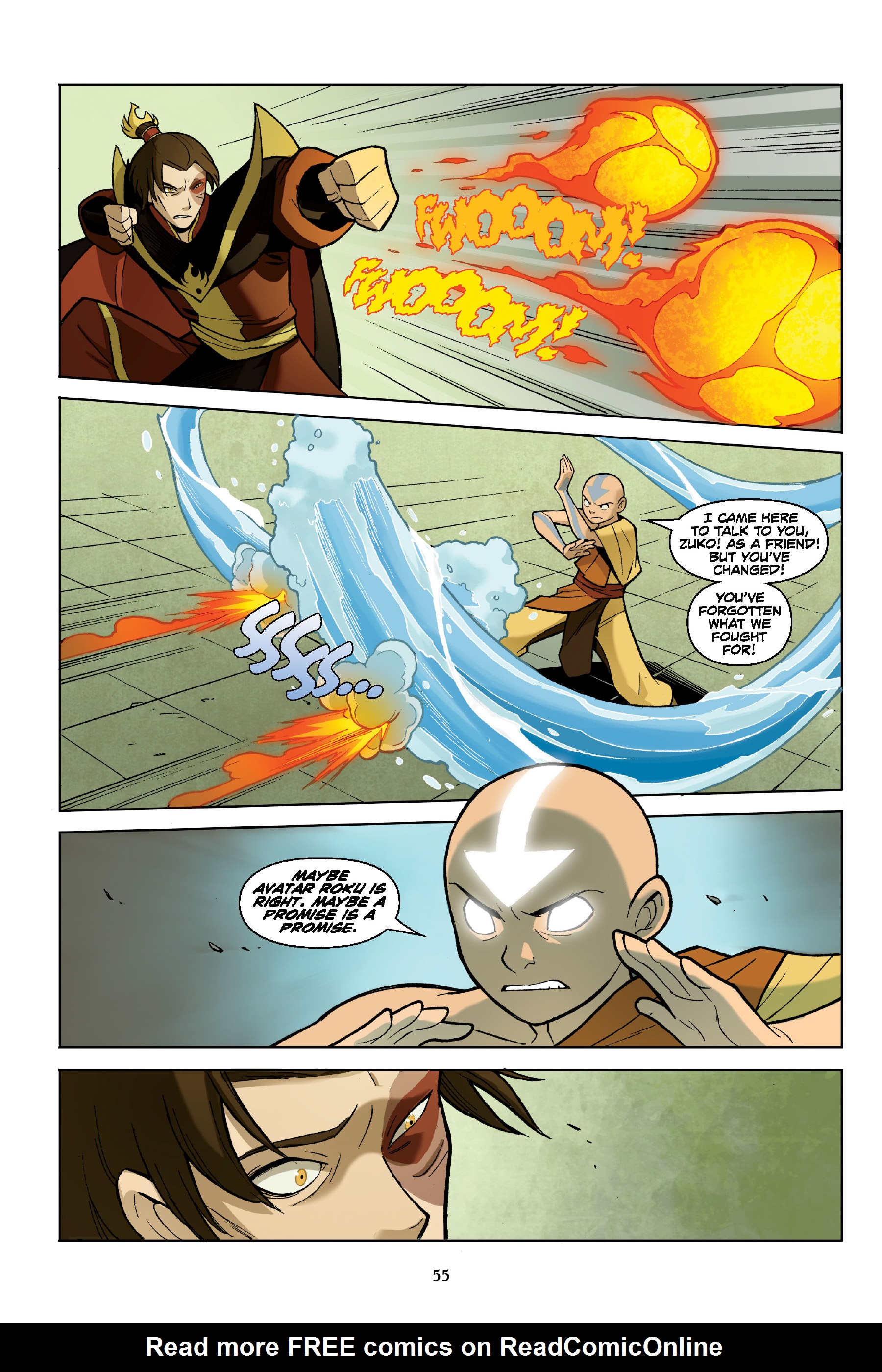 Read online Nickelodeon Avatar: The Last Airbender - The Promise comic -  Issue # _TPB Omnibus (Part 1) - 56