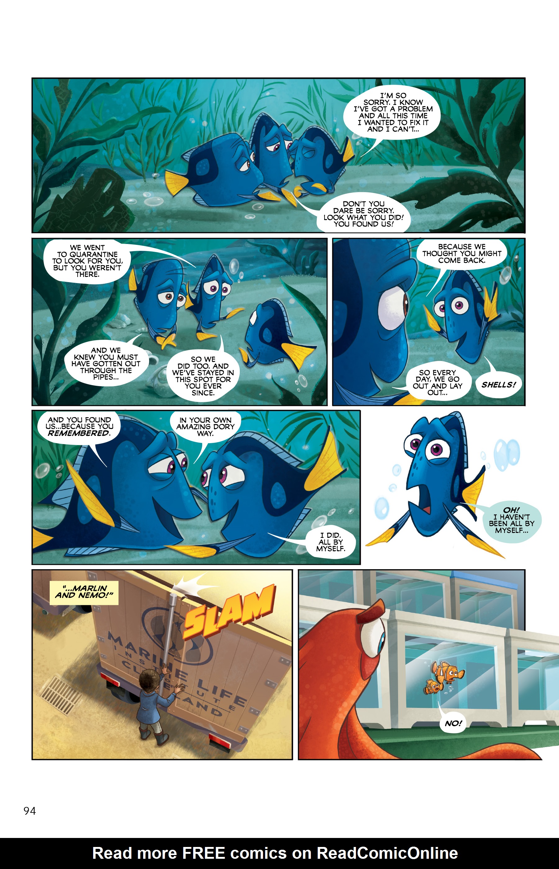 Read online Disney/PIXAR Finding Nemo and Finding Dory: The Story of the Movies in Comics comic -  Issue # TPB - 94