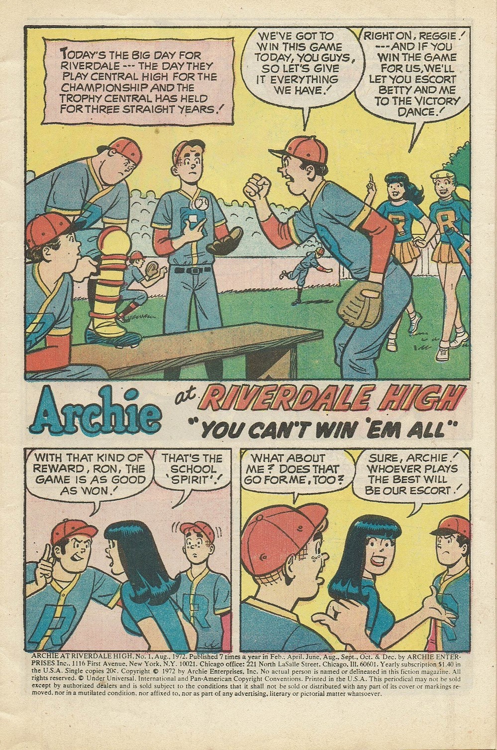Read online Archie at Riverdale High (1972) comic -  Issue #1 - 3