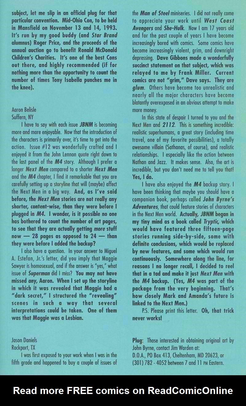 Read online John Byrne's Next Men (1992) comic -  Issue #18 - 29