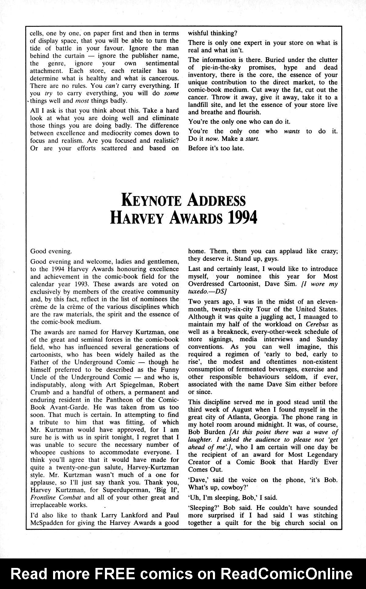 Read online Cerebus comic -  Issue #187 - 44