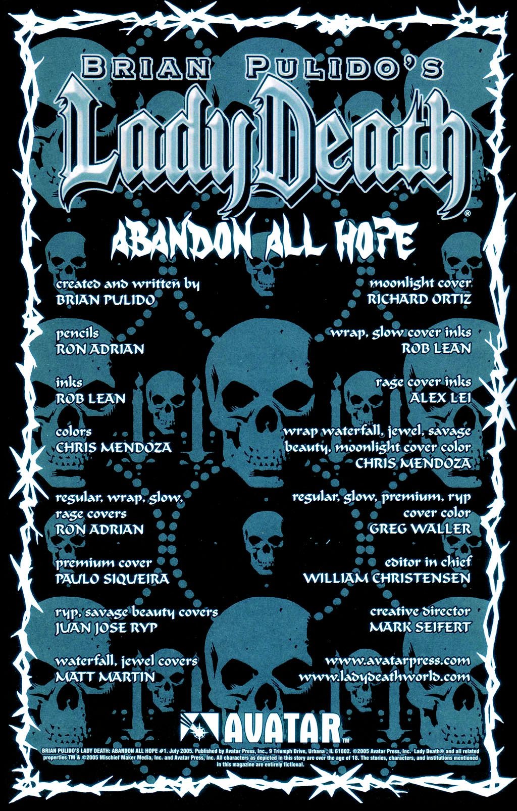 Read online Brian Pulido's Lady Death: Abandon All Hope comic -  Issue #1 - 3