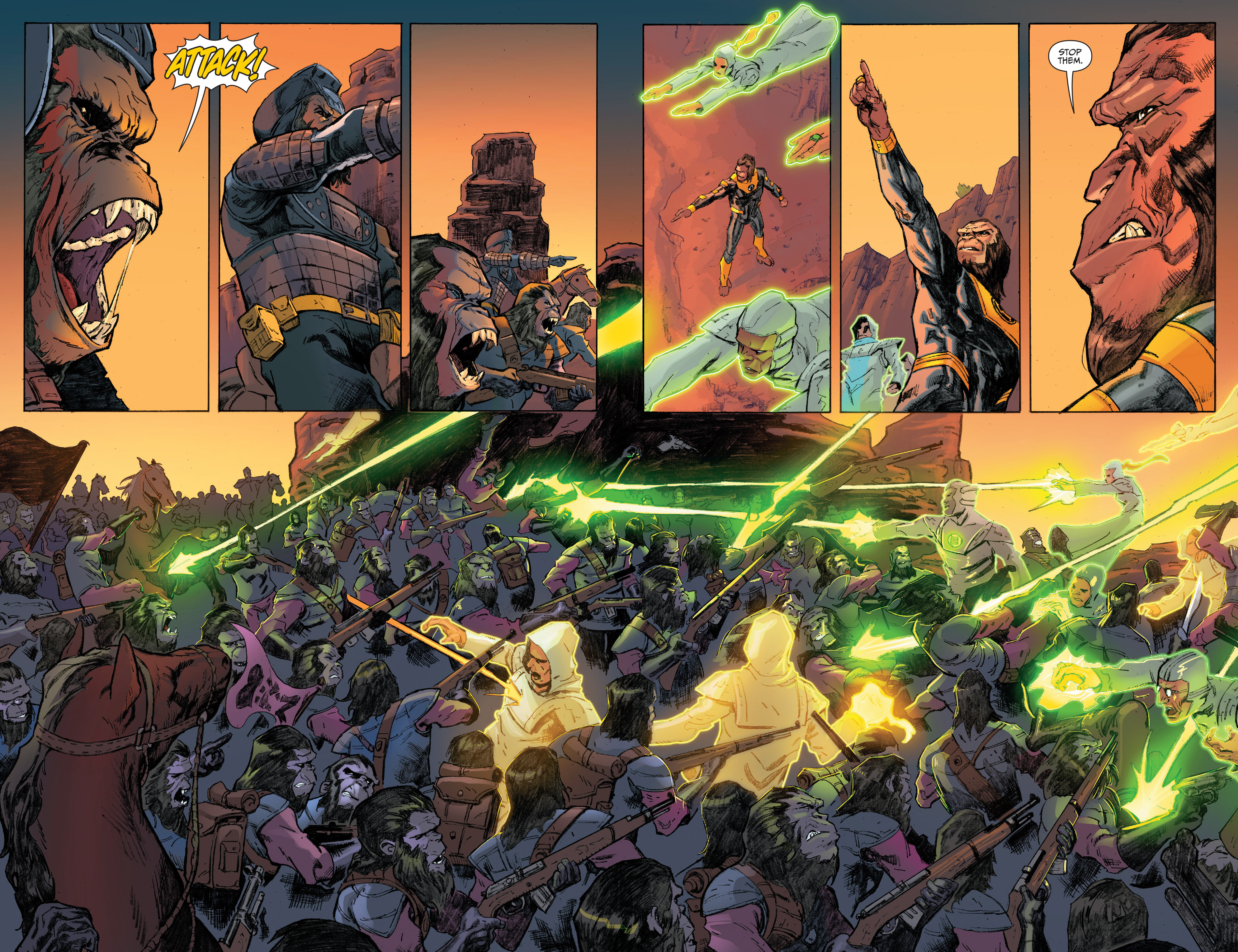 Read online Planet of the Apes/Green Lantern comic -  Issue #3 - 12
