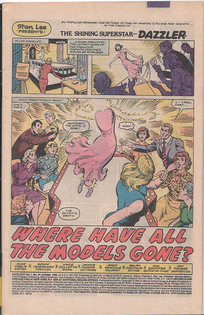 Read online Dazzler (1981) comic -  Issue #34 - 2