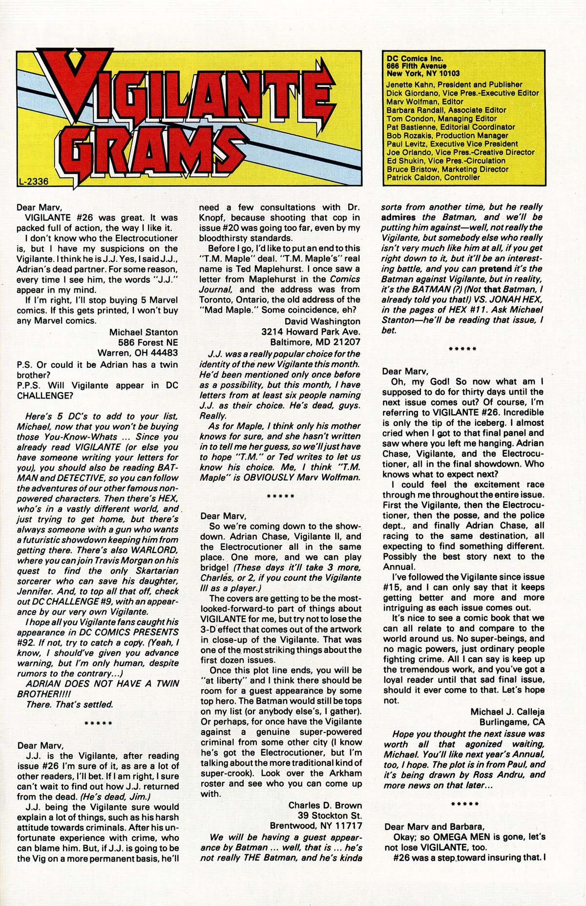 Read online Vigilante (1983) comic -  Issue #30 - 31