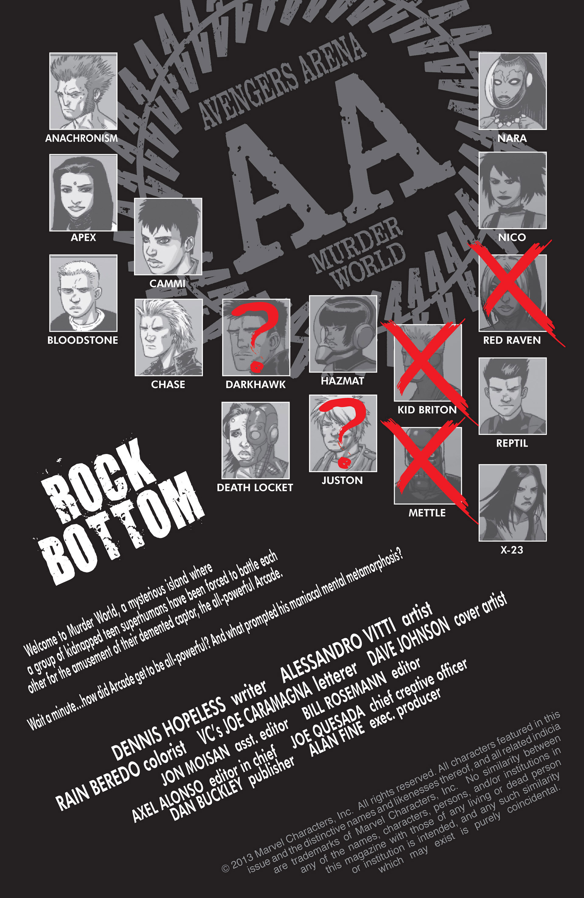 Read online Avengers Arena comic -  Issue #7 - 2