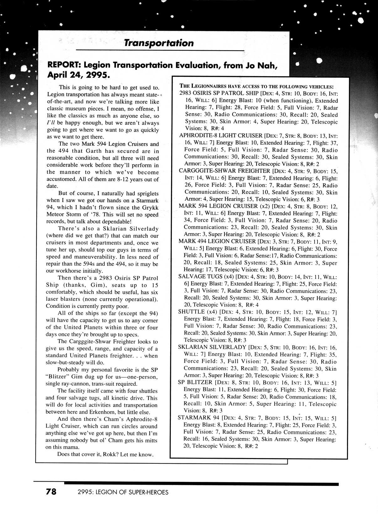 Read online 2995: The Legion of Super-Heroes Sourcebook comic -  Issue # TPB - 79