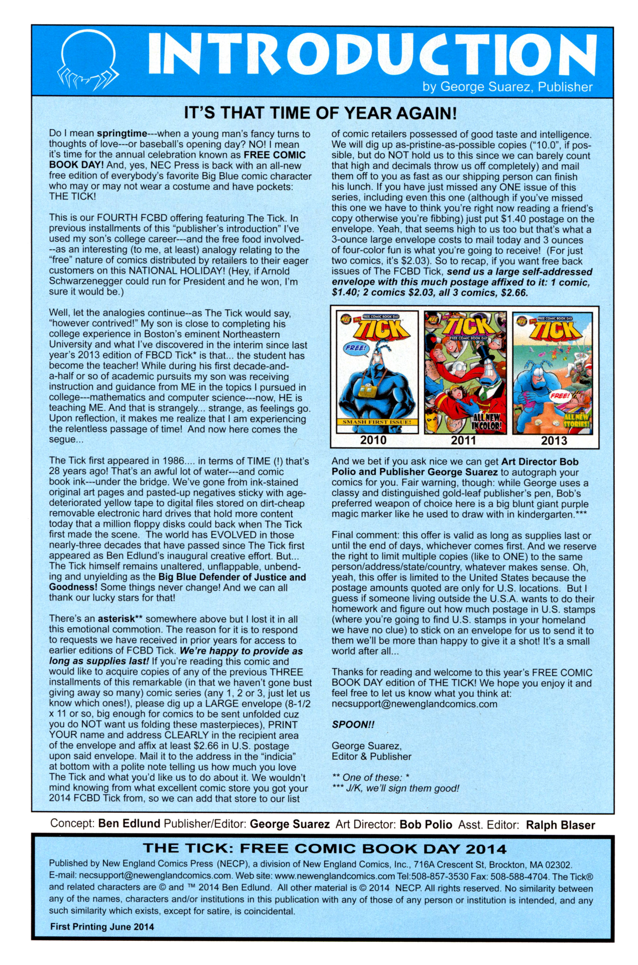 Read online Free Comic Book Day 2014 comic -  Issue # The Tick - 2