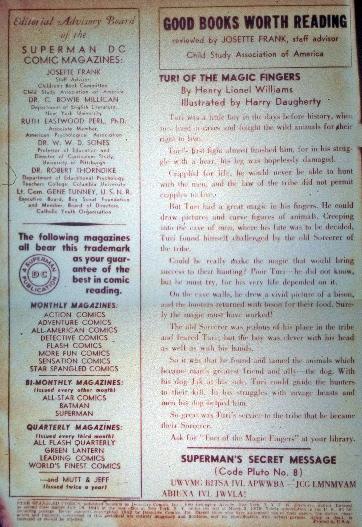 Read online Star Spangled Comics comic -  Issue #8 - 2