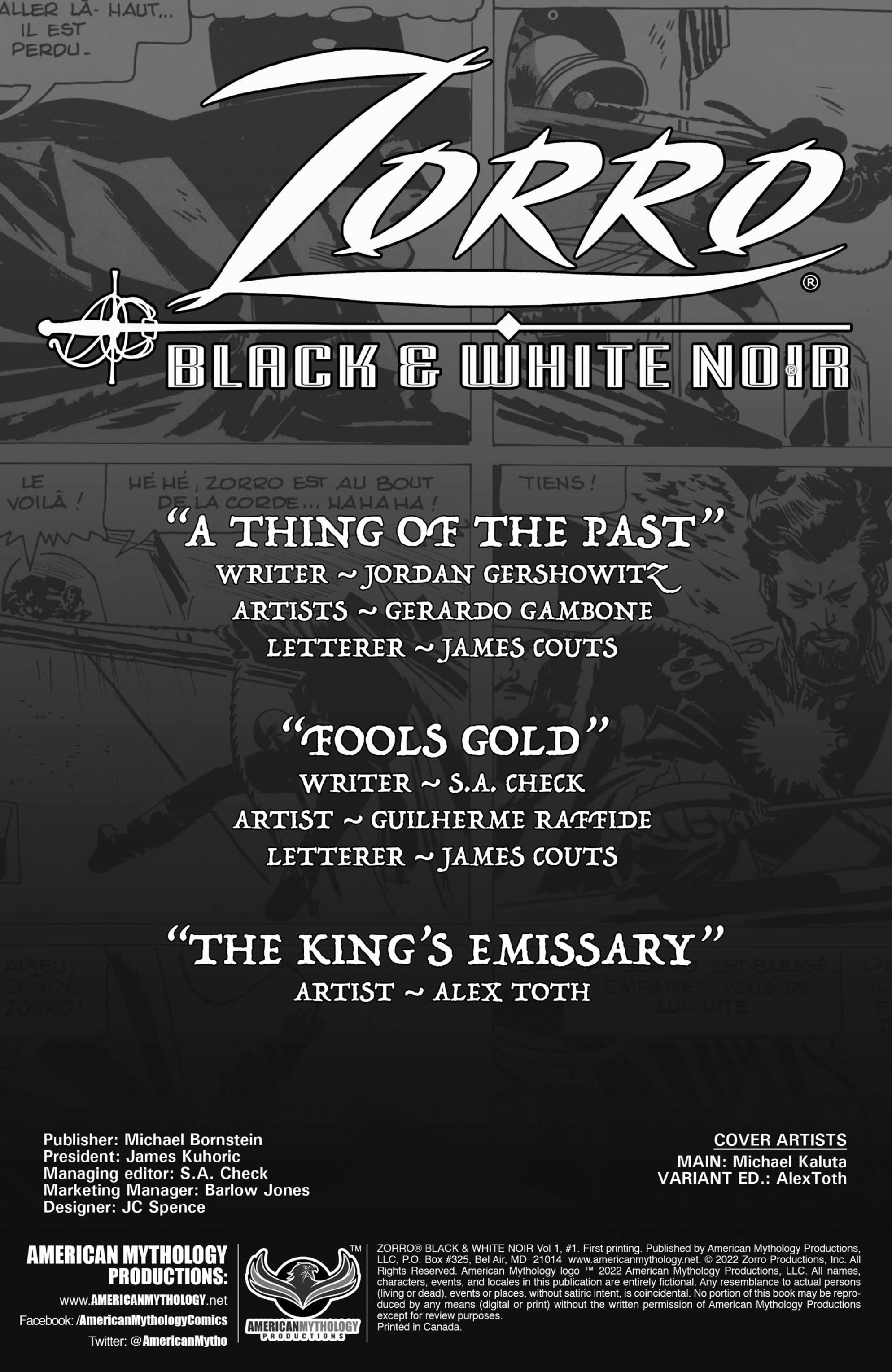 Read online Zorro Black & White Noir comic -  Issue # Full - 2